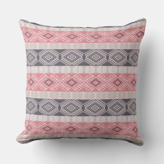 ethnic boho style geometric pattern. cushion (Front)