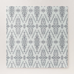 Ethnic Boho: Trendy Hand-Drawn Seamless. Jigsaw Puzzle