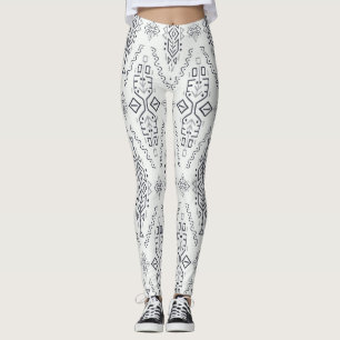 Ethnic Boho: Trendy Hand-Drawn Seamless. Leggings