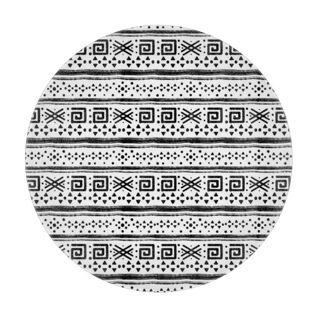 Ethnic Boho Tribal Art Print Cutting Board (Front)