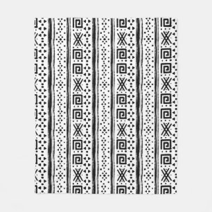 Ethnic Boho Tribal Art Print Fleece Blanket