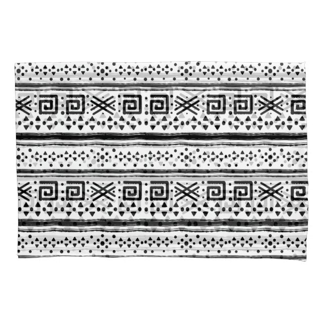 Ethnic Boho Tribal Art Print Pillowcase (Front)