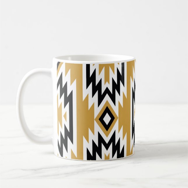 Ethnic boho: vintage geometric pattern. coffee mug (Left)