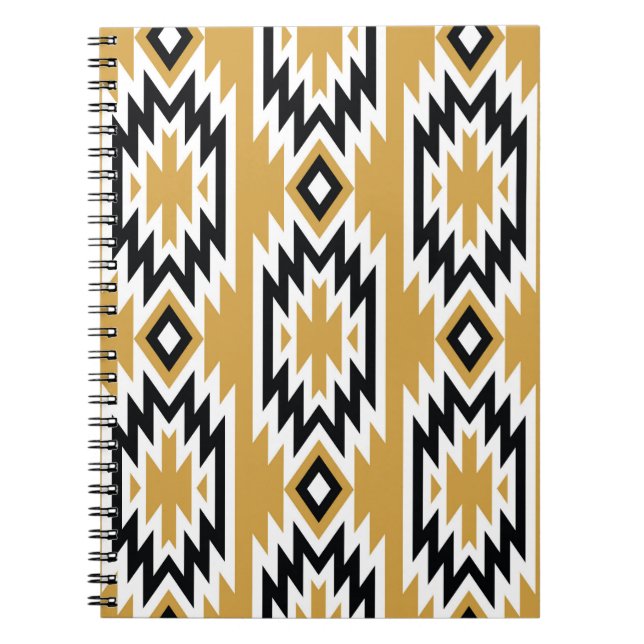 Ethnic boho: vintage geometric pattern. notebook (Front)