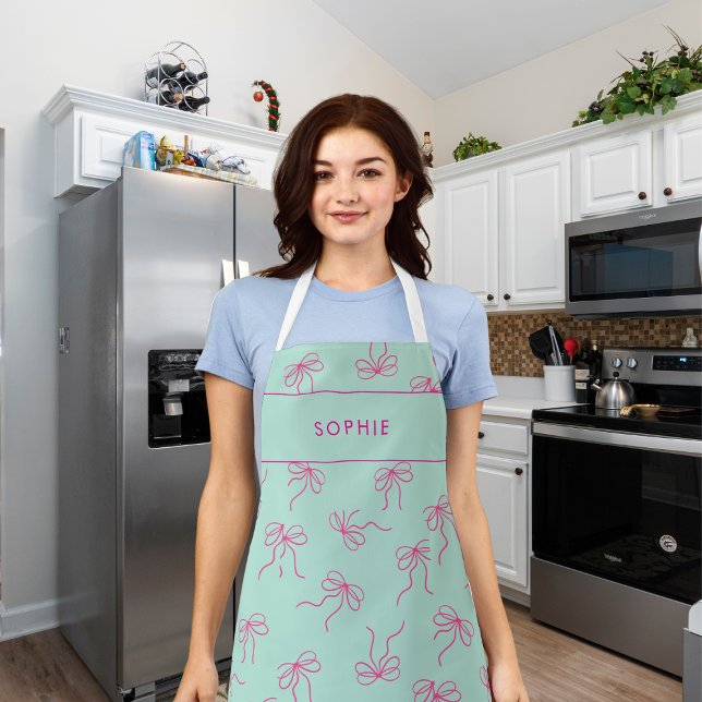 Ethnic Bows and Coquette Christmas Inspired Trendy Apron (Creator Uploaded)