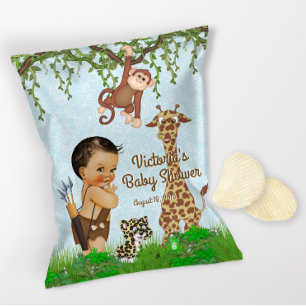 Ethnic Boy Safari Baby Shower Chip Bag Wrapper