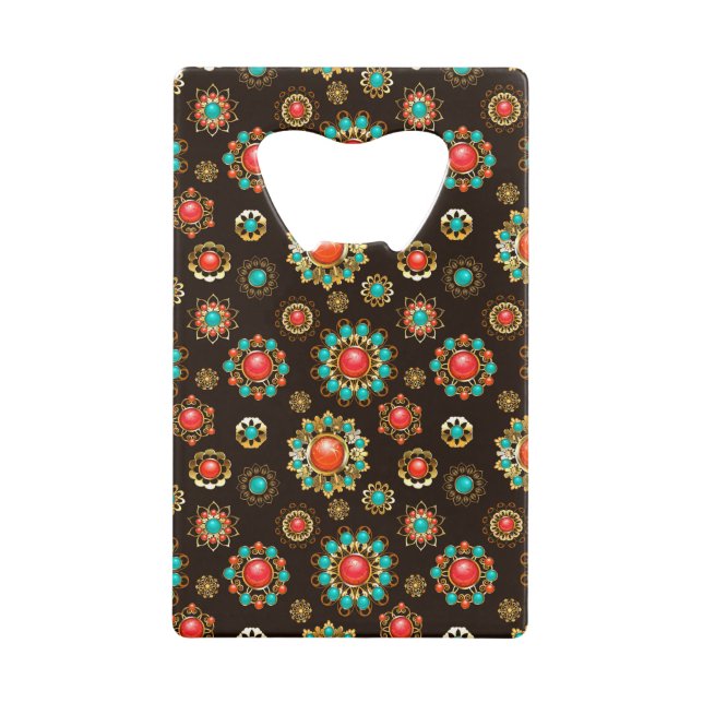 Ethnic Brooches Seamless Pattern (Back)