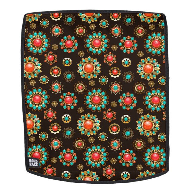 Ethnic Brooches Seamless Pattern Backpack (Removable Face)
