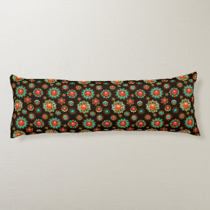 Ethnic Brooches Seamless Pattern Body Cushion