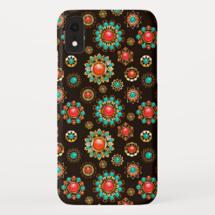 Ethnic Brooches Seamless Pattern iPhone XR Case