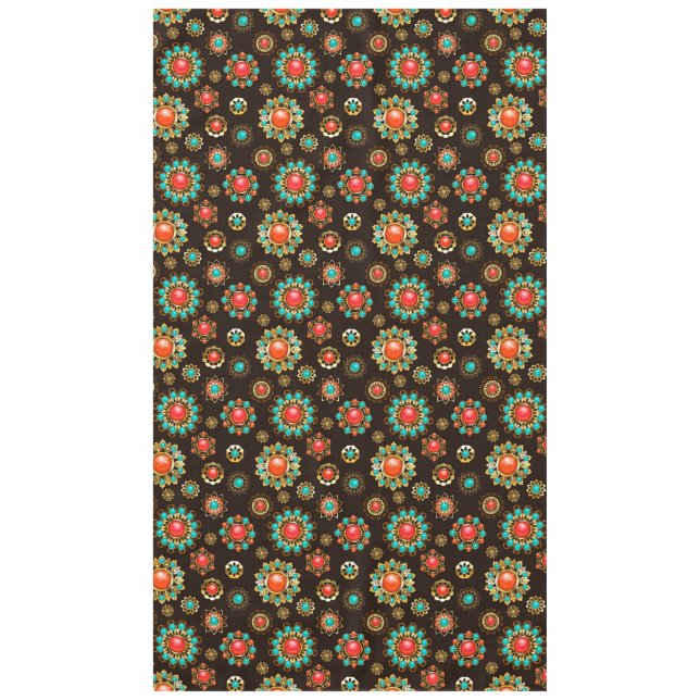 Ethnic Brooches Seamless Pattern Tablecloth (Front)