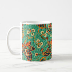 ethnic butta design background Pattern in illustra Coffee Mug