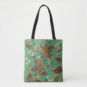 ethnic butta design background Pattern in illustra Tote Bag