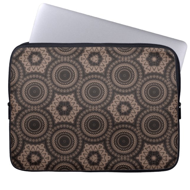 Ethnic circle pattern  laptop sleeve (Front)