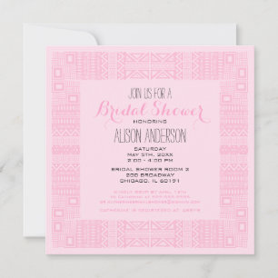 Ethnic Design Custom Bridal Shower Invitation #2