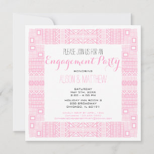 Ethnic Design Custom Engagement Party #1 Invitation