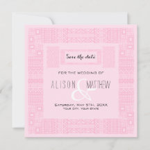 Ethnic Design Custom Save the Date Announcement #2