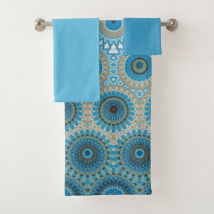 Ethnic Design Pattern Bath Towel Set
