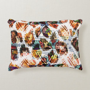 Ethnic design. Striped watercolor seamless pattern Decorative Cushion