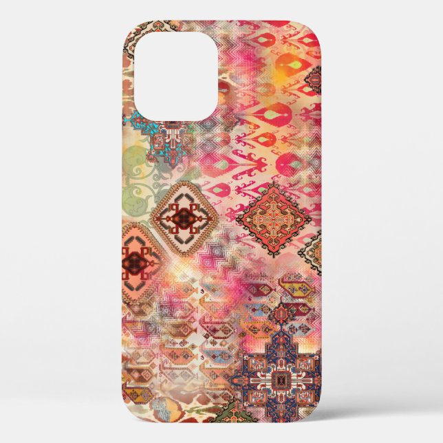 Ethnic Digital Abstract Seamless Pattern Case-Mate iPhone Case (Back)