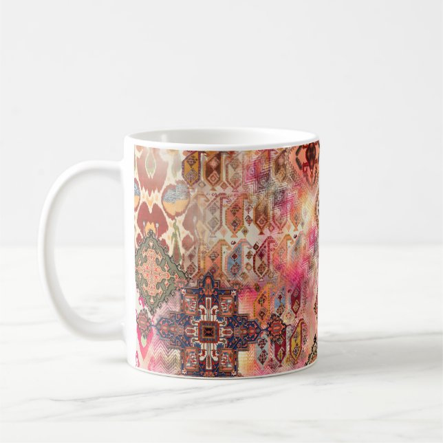 Ethnic Digital Abstract Seamless Pattern Coffee Mug (Left)