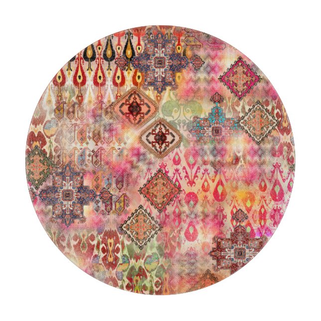 Ethnic Digital Abstract Seamless Pattern Cutting Board (Front)