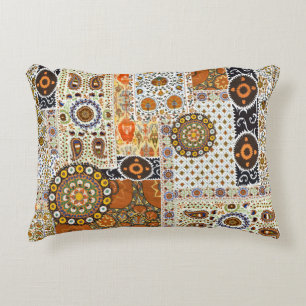 Ethnic Digital Abstract: Seamless Pattern Decorative Cushion