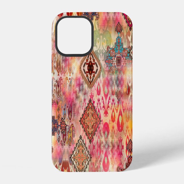Ethnic Digital Abstract Seamless Pattern iPhone Case (Back)