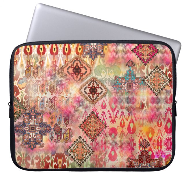 Ethnic Digital Abstract Seamless Pattern Laptop Sleeve (Front)