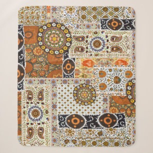 Ethnic Digital Abstract: Seamless Pattern Sherpa Blanket
