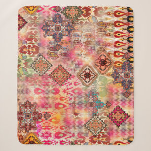 Ethnic Digital Abstract Seamless Pattern Sherpa Blanket