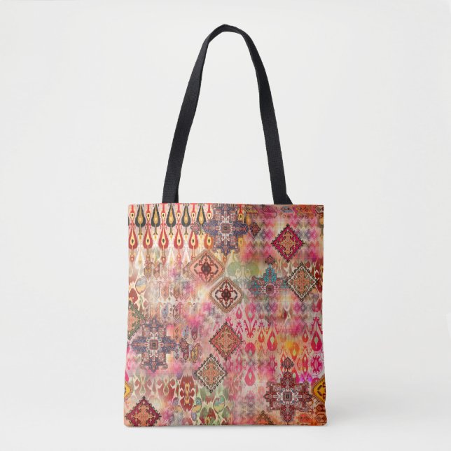 Ethnic Digital Abstract Seamless Pattern Tote Bag (Front)