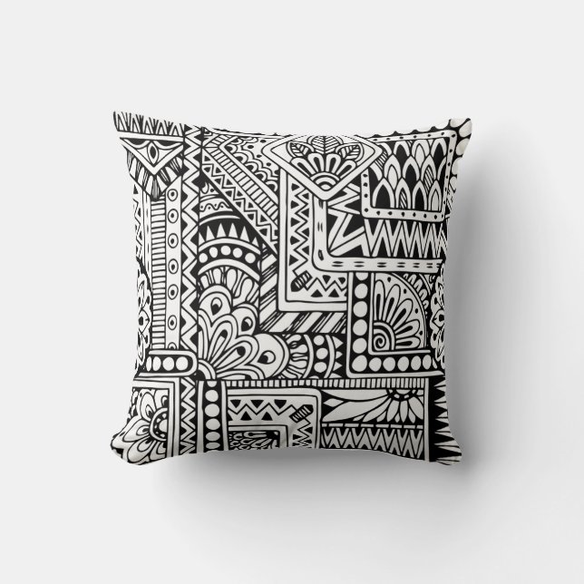 Ethnic Doodle Cushion (Front)
