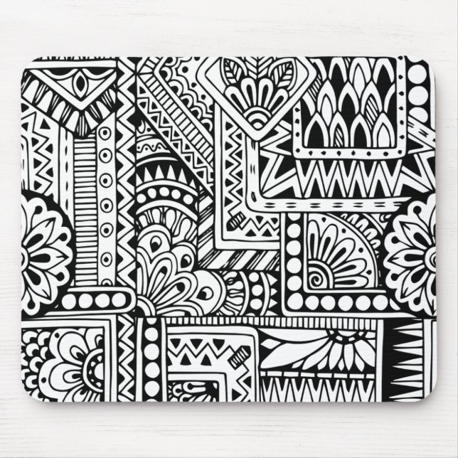 Ethnic Doodle Mouse Pad (Front)