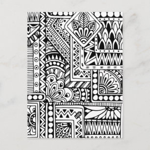Ethnic Doodle Postcard