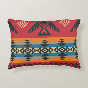Ethnic Eagles Tribal Vintage Pattern Decorative Cushion