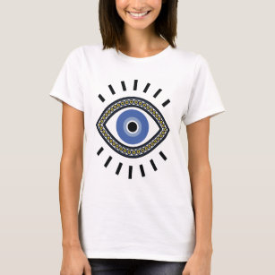 Ethnic evil eye protection amulet, greek blue eye T-Shirt