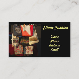 Ethnic Fashion Handbags Business Card