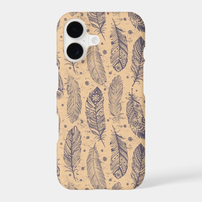 Ethnic Feather Outline Pattern (Back)