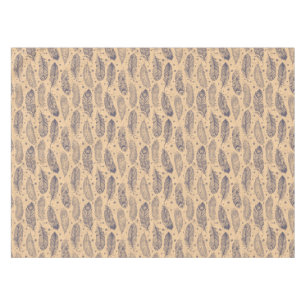 Ethnic Feather Outline Pattern Tablecloth