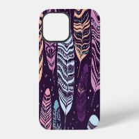Ethnic feathers: black and white pattern