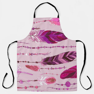 Ethnic Feathers: Bright Coloured Pattern. Apron