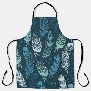 Ethnic Feathers: Colourful Seamless Pattern. Apron