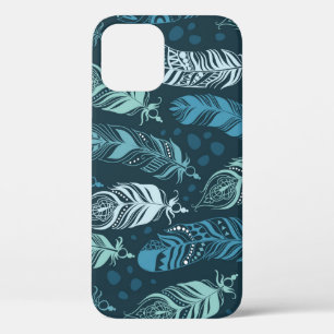 Ethnic Feathers: Colourful Seamless Pattern. iPhone 12 Case