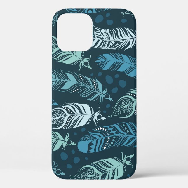 Ethnic Feathers: Colourful Seamless Pattern. Case-Mate iPhone Case (Back)