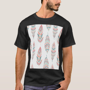Ethnic Feathers Hand Drawn Illustration T-Shirt