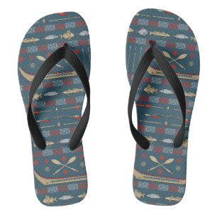Ethnic Fishing Pattern Thongs