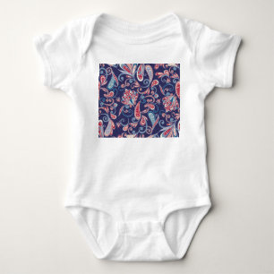 Ethnic Floral: Abstract Oriental Seamless. Baby Bodysuit