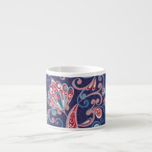 Ethnic Floral: Abstract Oriental Seamless. Espresso Cup