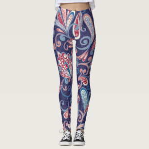 Ethnic Floral: Abstract Oriental Seamless. Leggings